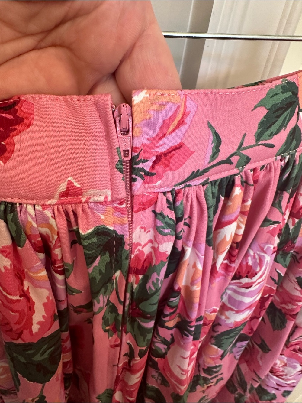 NEW Vixen by Micheline Pitt Pink Floral Skirt Sz Small Cottagecore Garden Retro - Picture 6 of 6